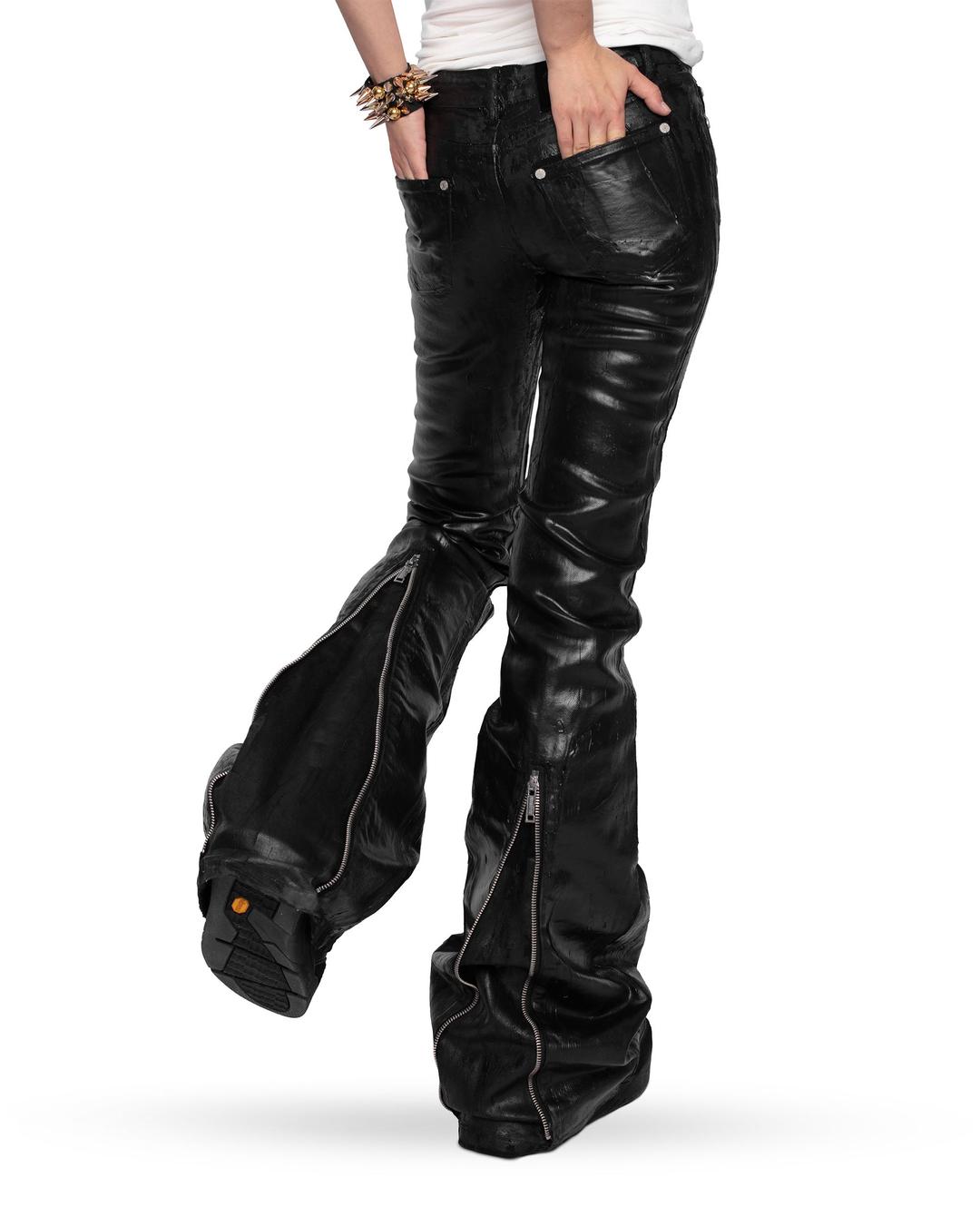 Doll Core Flared Wax Jeans - XS
