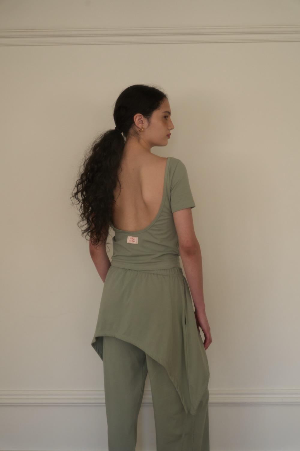 Evermore Backless T-shirt / Khaki