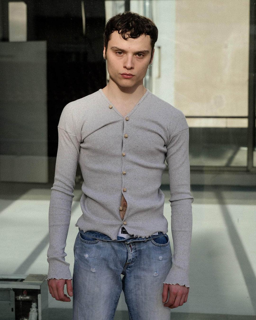 Tav 가디건 - GREY MELANGE / XS