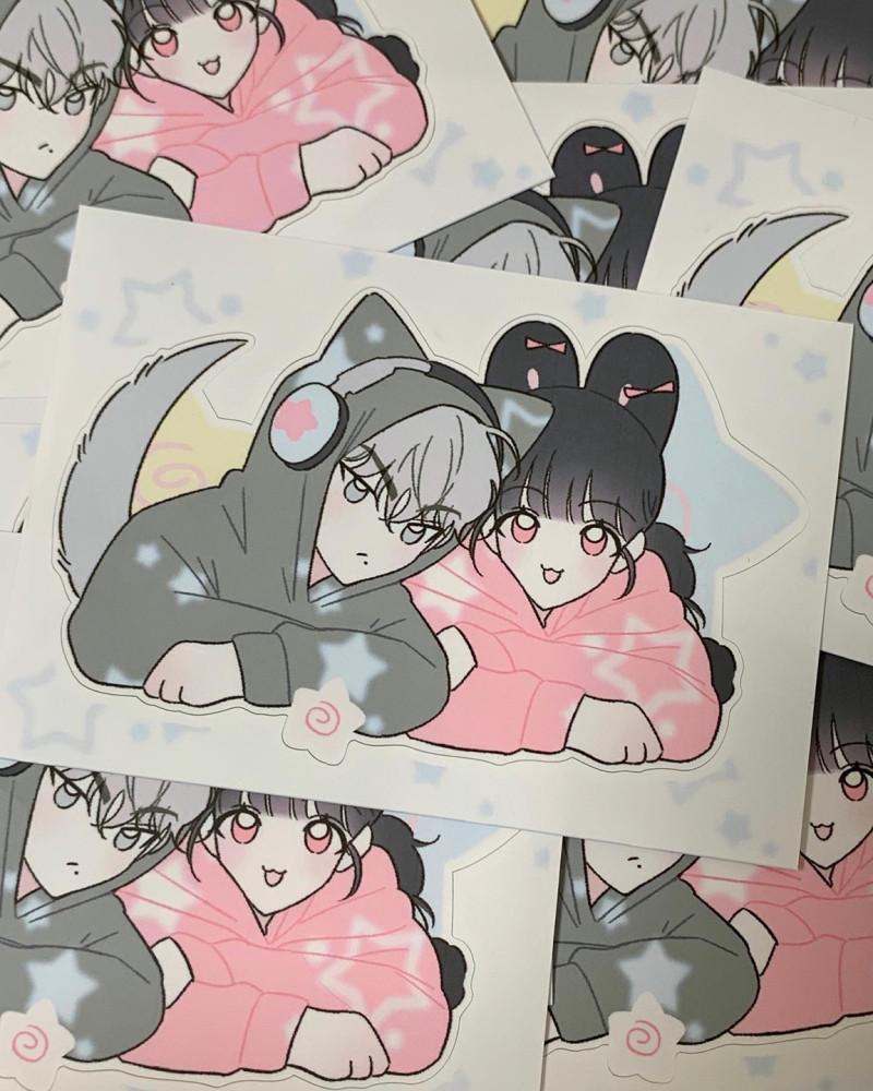 [맹수상점] 후드티 토토아울 스티커