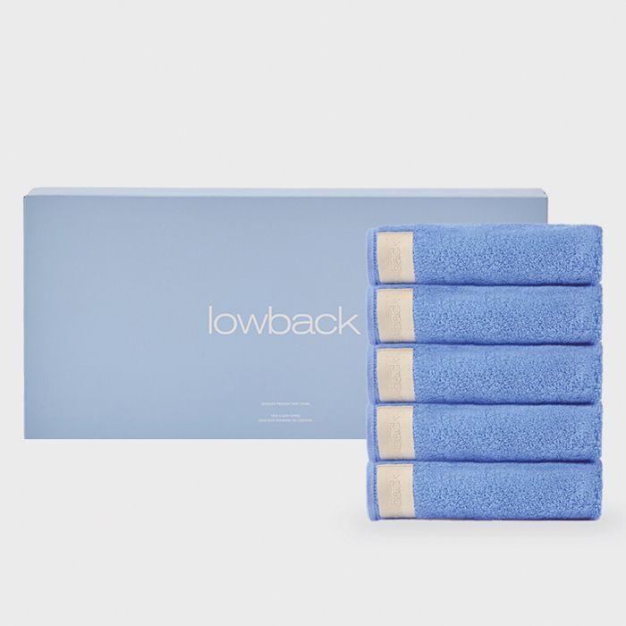 [기프트박스 5SET] LOWBACK PREMIUM TERRY TOWEL / 100% COTTON 5 SET (브리즈블루 5 SET)