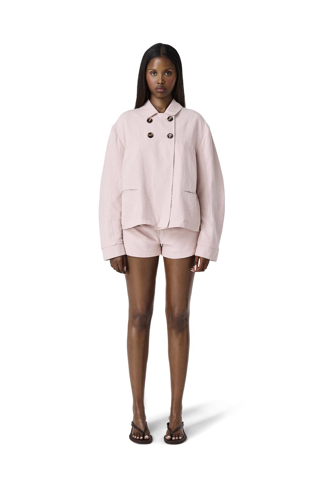 Babydoll Jacket in Powder Pink - S
