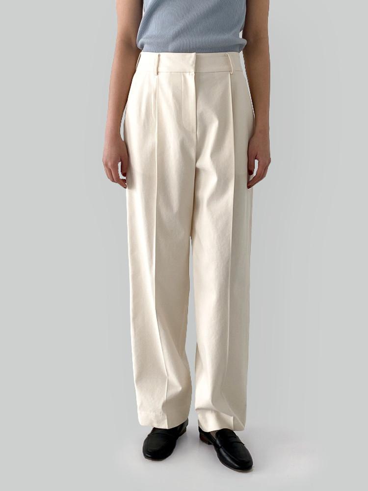 [S 당일배송] OUNCE 파우더 코튼 슬랙스 (2color)