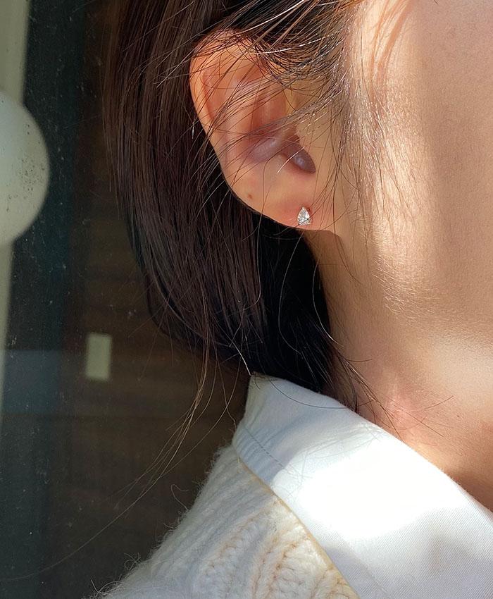 [925 silver]deux.silver.153 / goutte dew earring