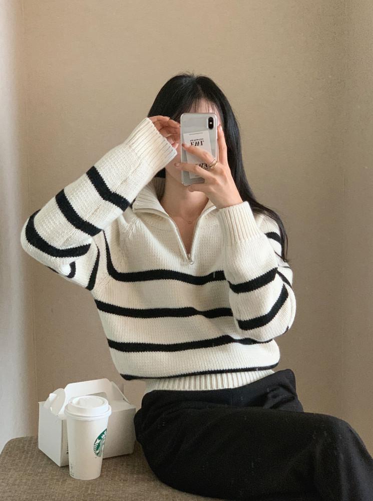 여자니트집업 베이직 스프링 니트 집업 (4color)