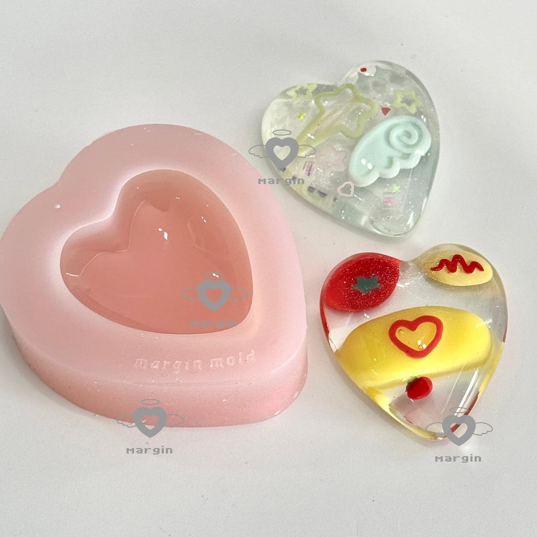 k088 plump heart griptok mold, 3d printed, shiny