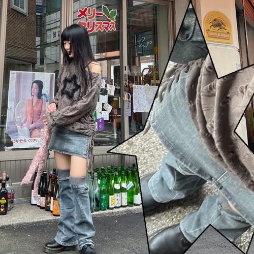 Side Eyelet Ribbon Set 아일렛 빈티지 리본 레그워머 치마