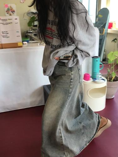 빈티지 맥시 데님 스커트 (s~l)