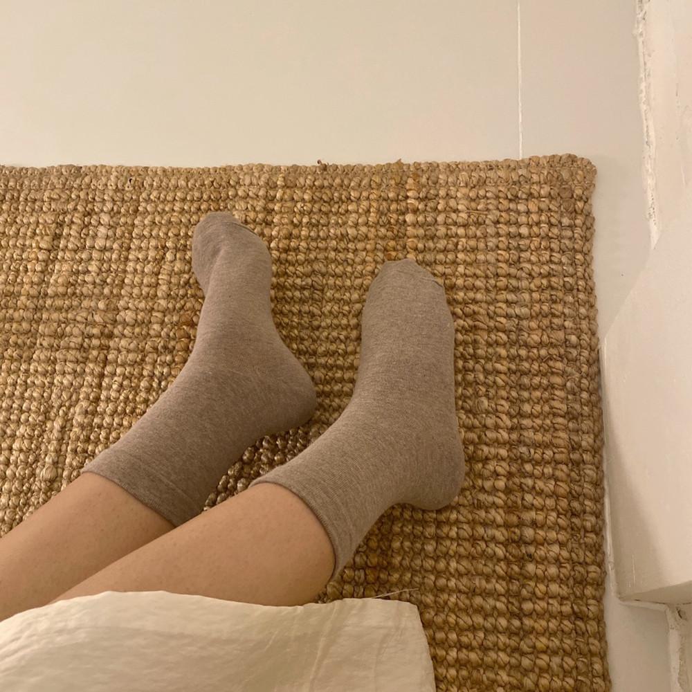 발목 조임 없는 무압박 임산부 무지 양말 (5color)