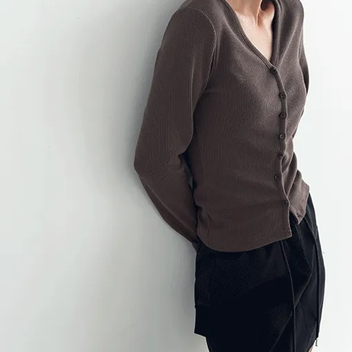 [인기급상승/자체제작] 베라 골지 브이넥 니트가디건 골지가디건 브이넥가디건 4color