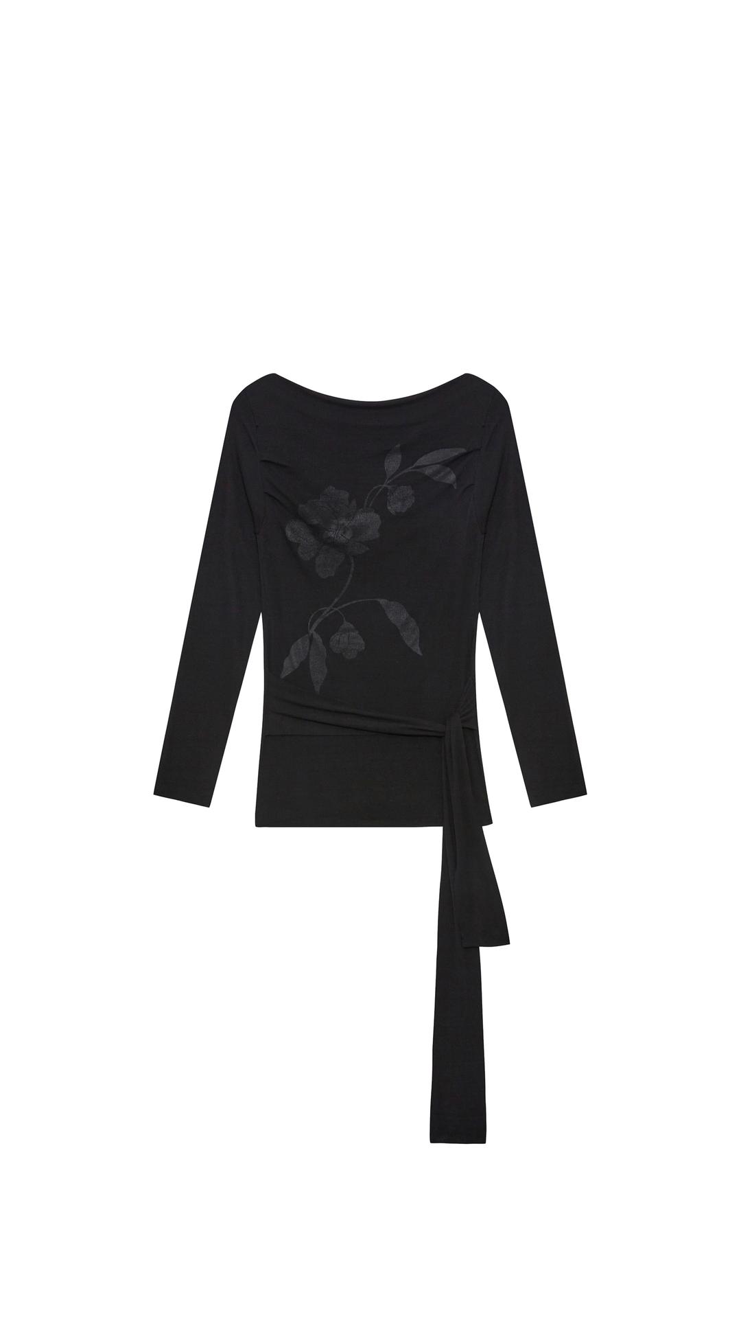 Peony Flower Wrap T-Shirt (3 Colors)