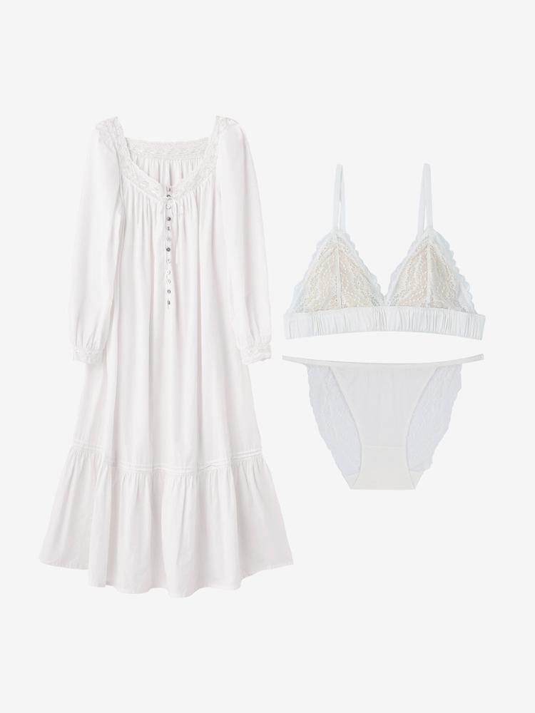 [Holiday] 델라일라 파자마 + 도브 브라렛 팬티 세트