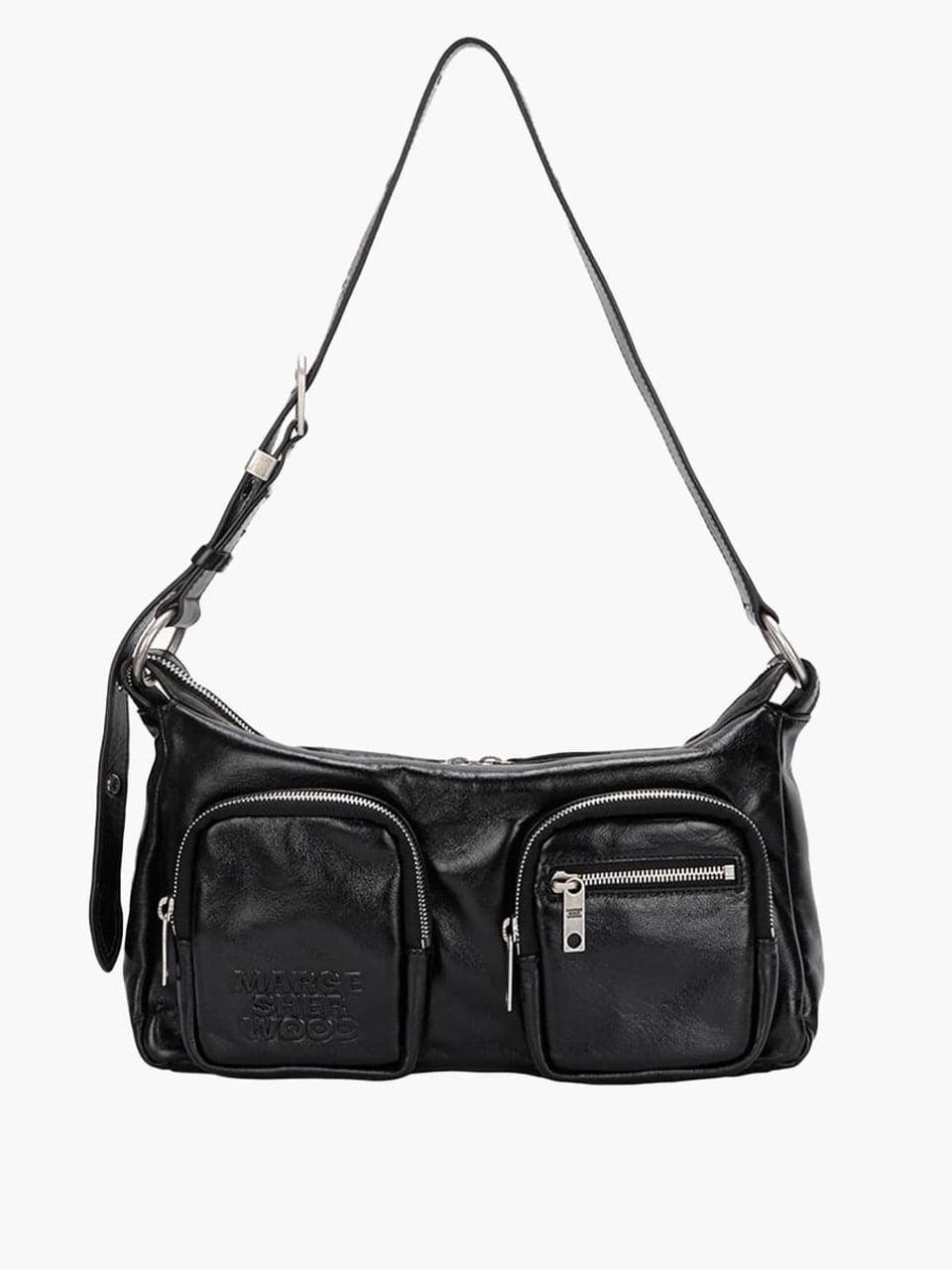 OUTPOCKET HOBO_black glossy plain