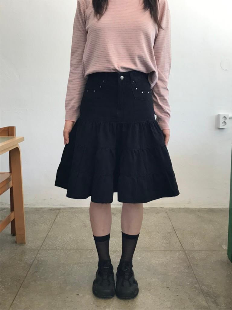 cancan denim skirt