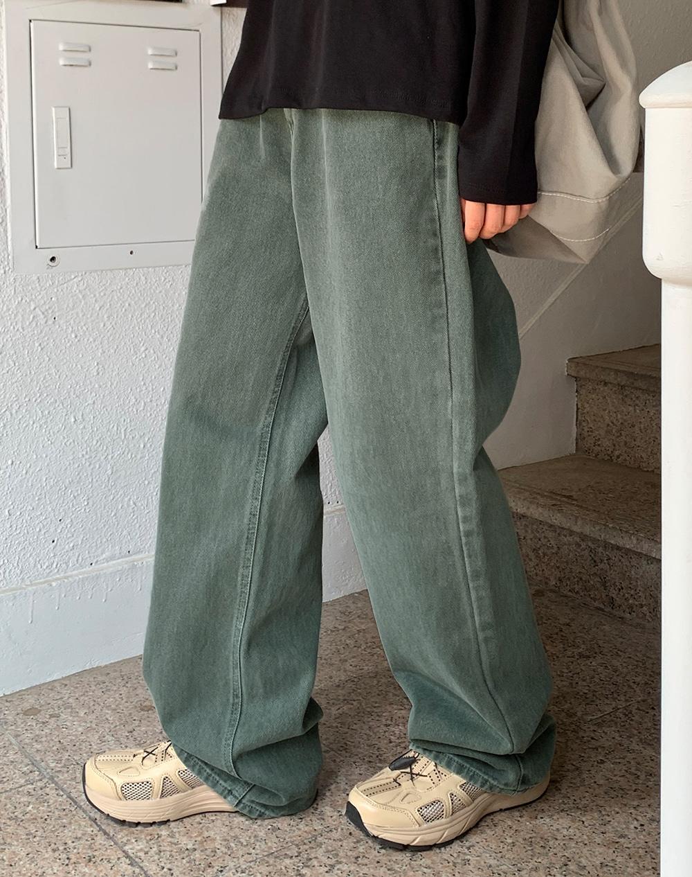 루컴 피그먼트 일자 팬츠 (3color)