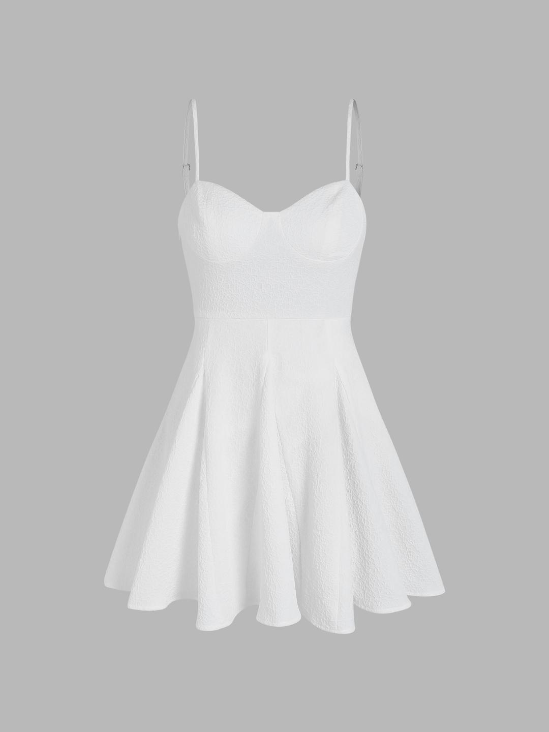 Solid Texture Cami Mini Dress