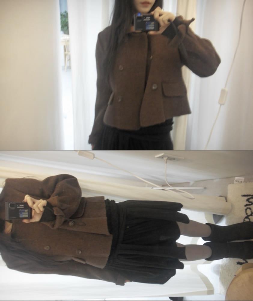 found double short coat