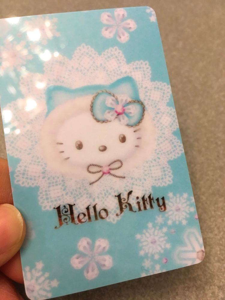 키티 카드 사이즈 스티커 눈꽃