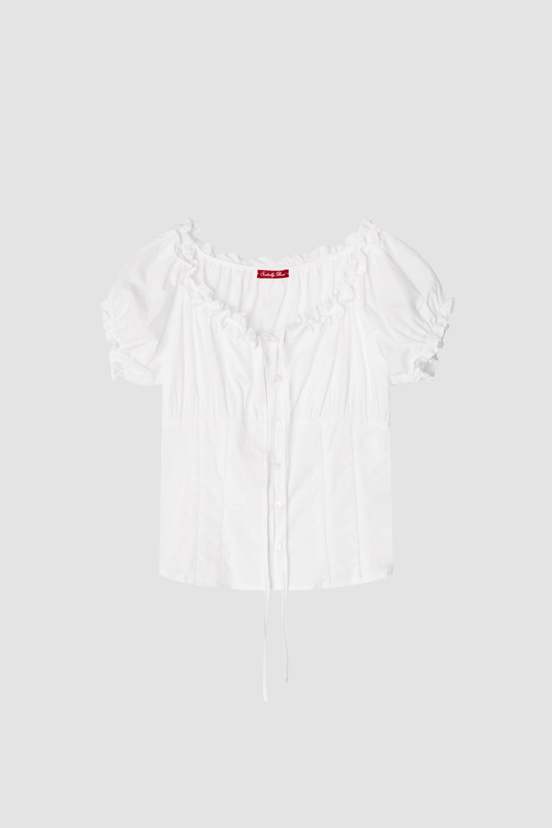 3rd) Thea White Blouse