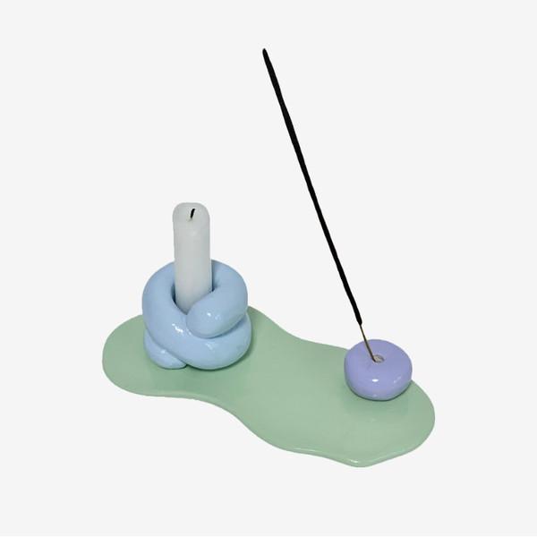 a-moods | wave multi tray & pebble incense holder