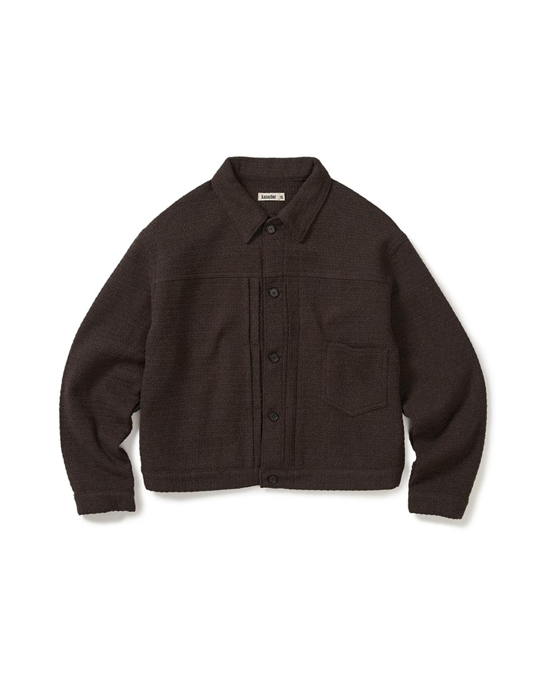 Weave trucker jacket / Brown