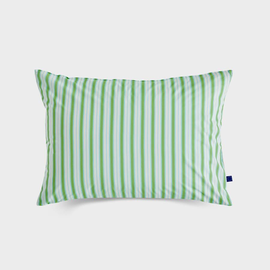 티킹스트라이프 그린 패턴 레이어드 베개커버 50X70 2MATERIALS