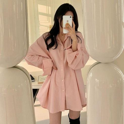 예쁨시전 러블리 오버핏 빅사이즈 긴팔 셔츠 - 블라우스/셔츠 | 쿠팡