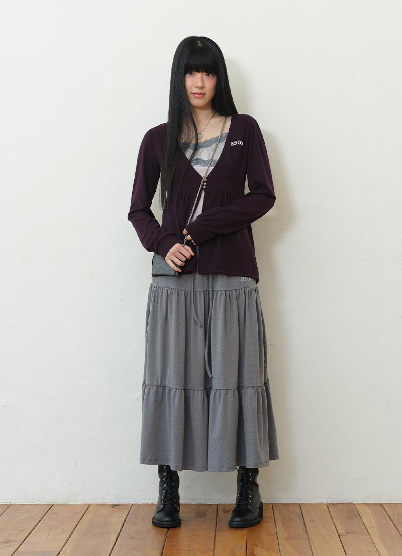 AMY LONG SKIRT / GRAY