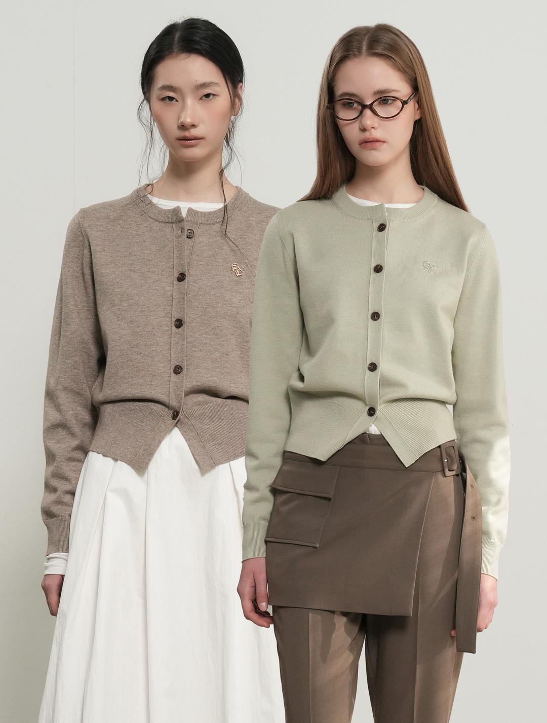 제너럴아이디어 WOMAN 에센셜 크루넥 가디건 [8COL]