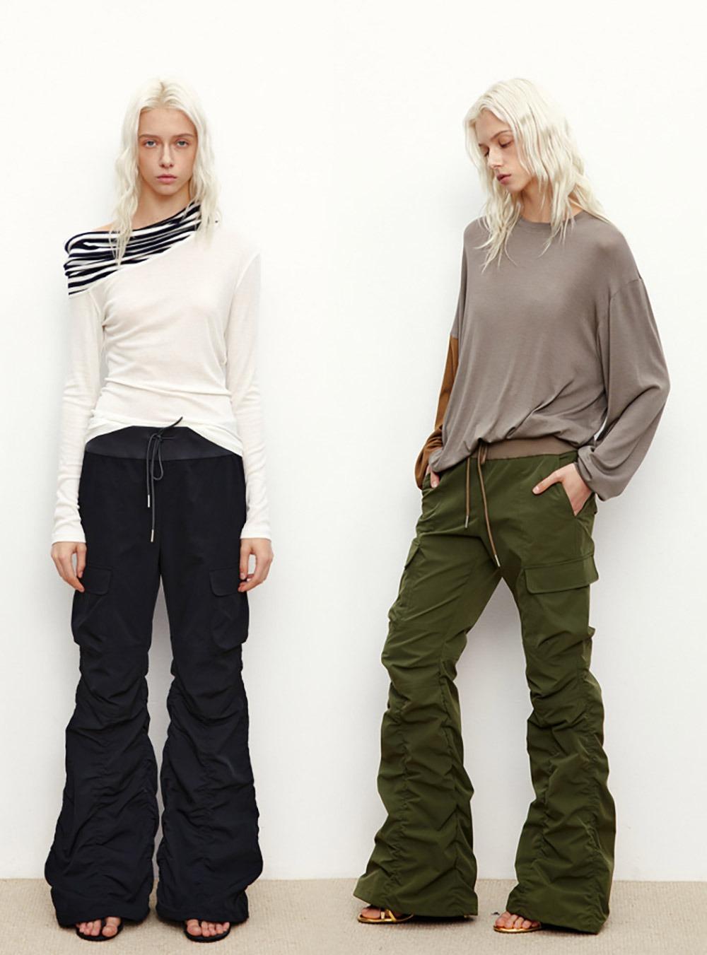 Drawstring Cargo Work Pants (2color)