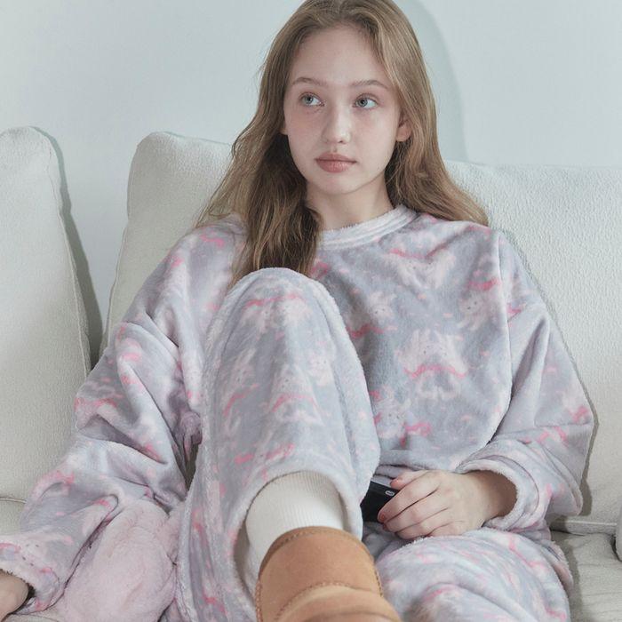 [4차]vintage love cat winter pajama (수면잠옷)