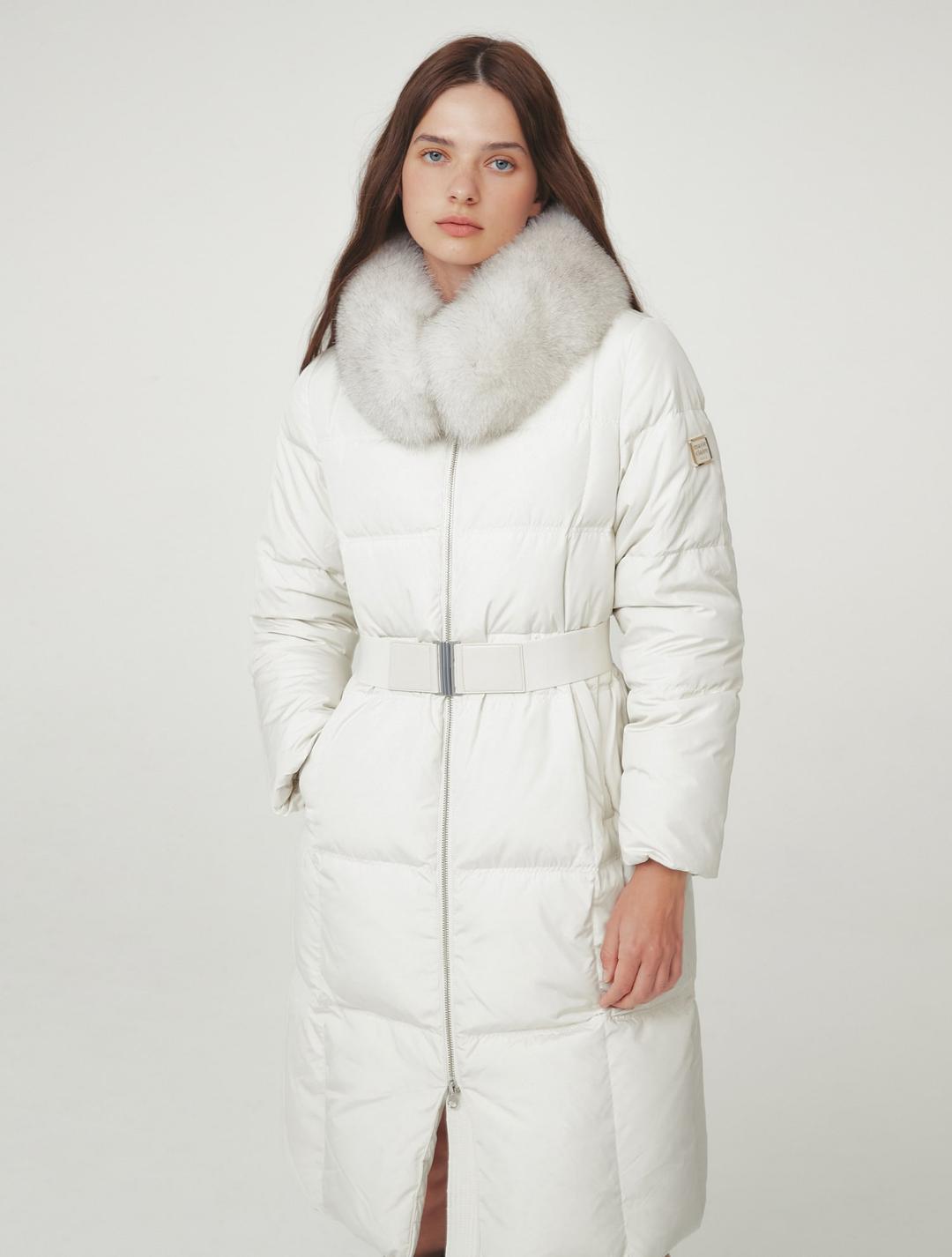 🖤블프특가🖤 [SSF단독상품] 폭스퍼 벨티드 롱 구스 다운 패딩(MODDPD01SA)