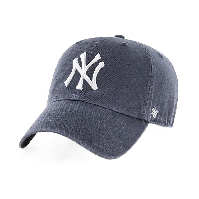 MLB모자 양키즈 네이비빈티지 화이트빅로고