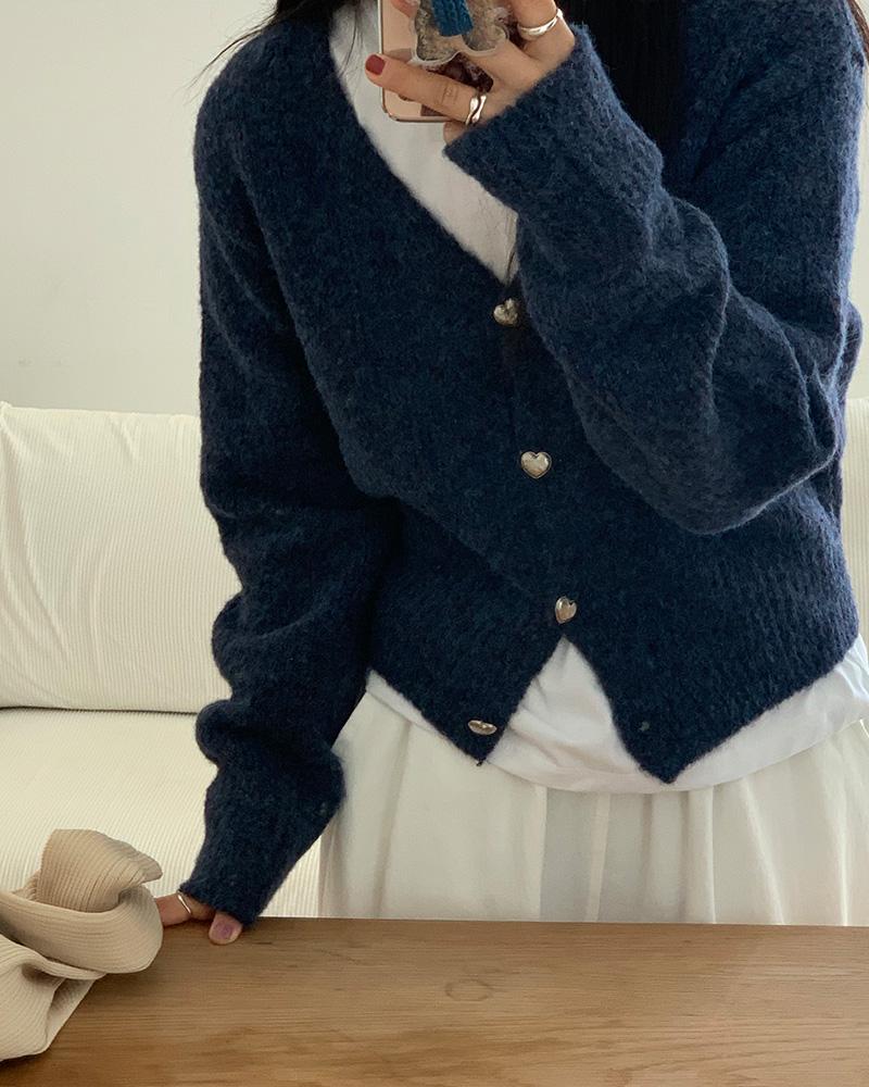 미니하트 가디건 ( 3color )