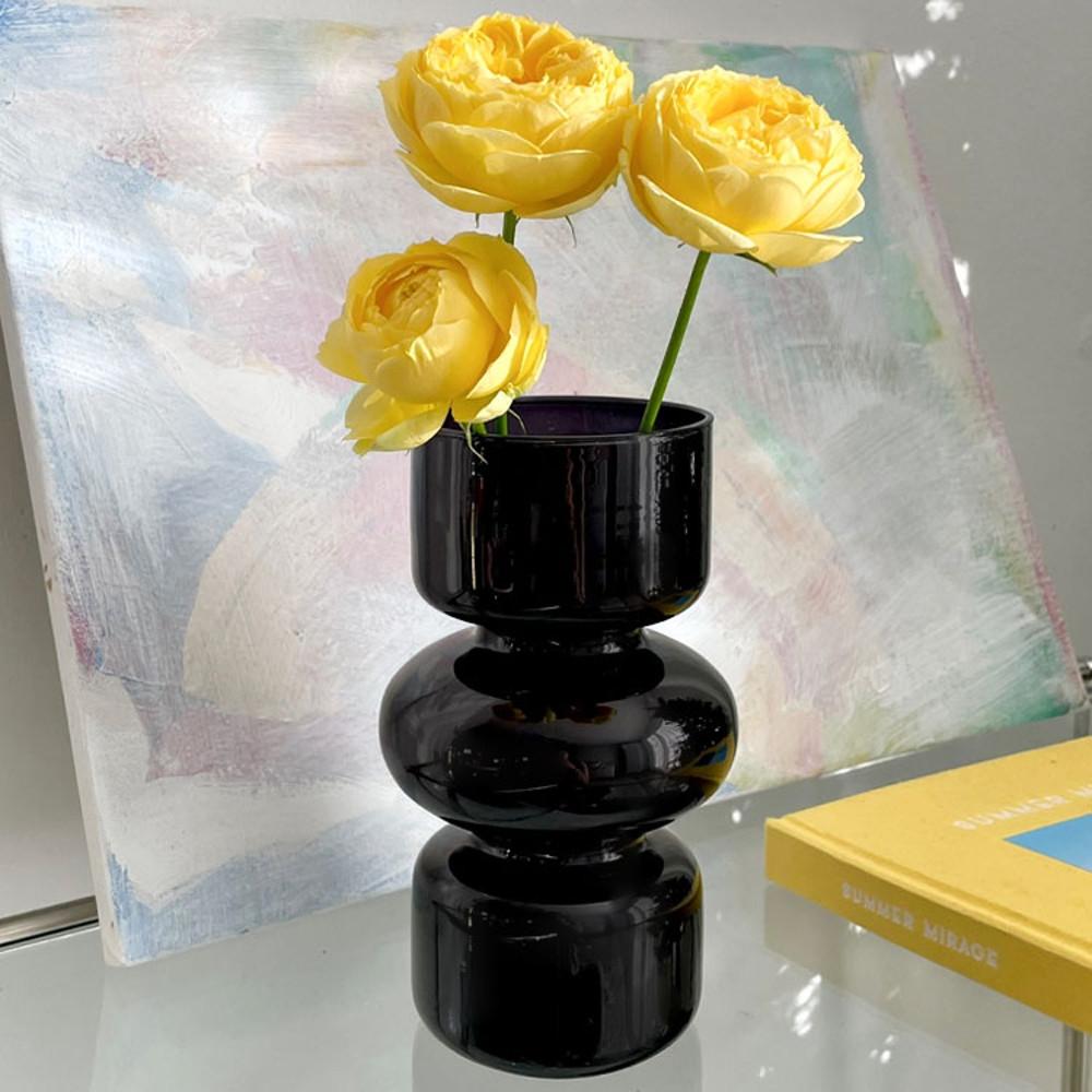 울룩불룩 유니크 인테리어 오브제 유리 화병 소품 글라스 꽃병