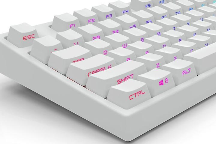 화이트 LED투과 측각키캡 PBT OEM 이중사출 (104키)