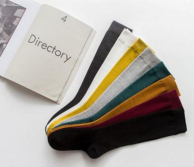 기본 8colors 무지 니삭스 오버니삭스