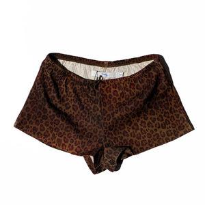 Cross pointelle shorts Cheetah