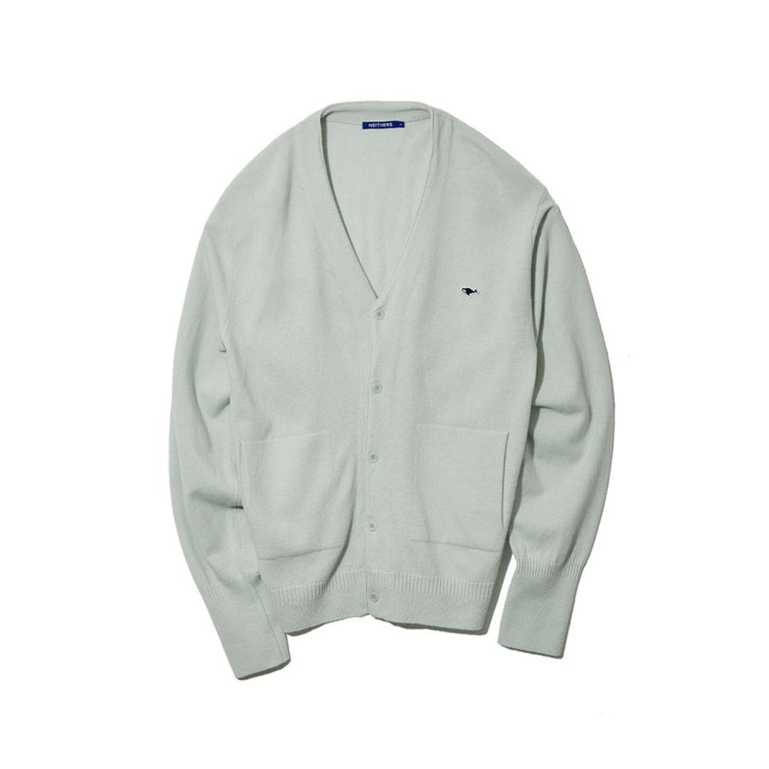 MERINO WOOL CARDIGAN (FADED MINT)