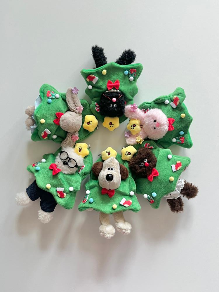 그로밋옷 트리 인형 옷 주먹밥모자 10cm, 15cm, 모남희옷 크리스마스인형 오너먼트