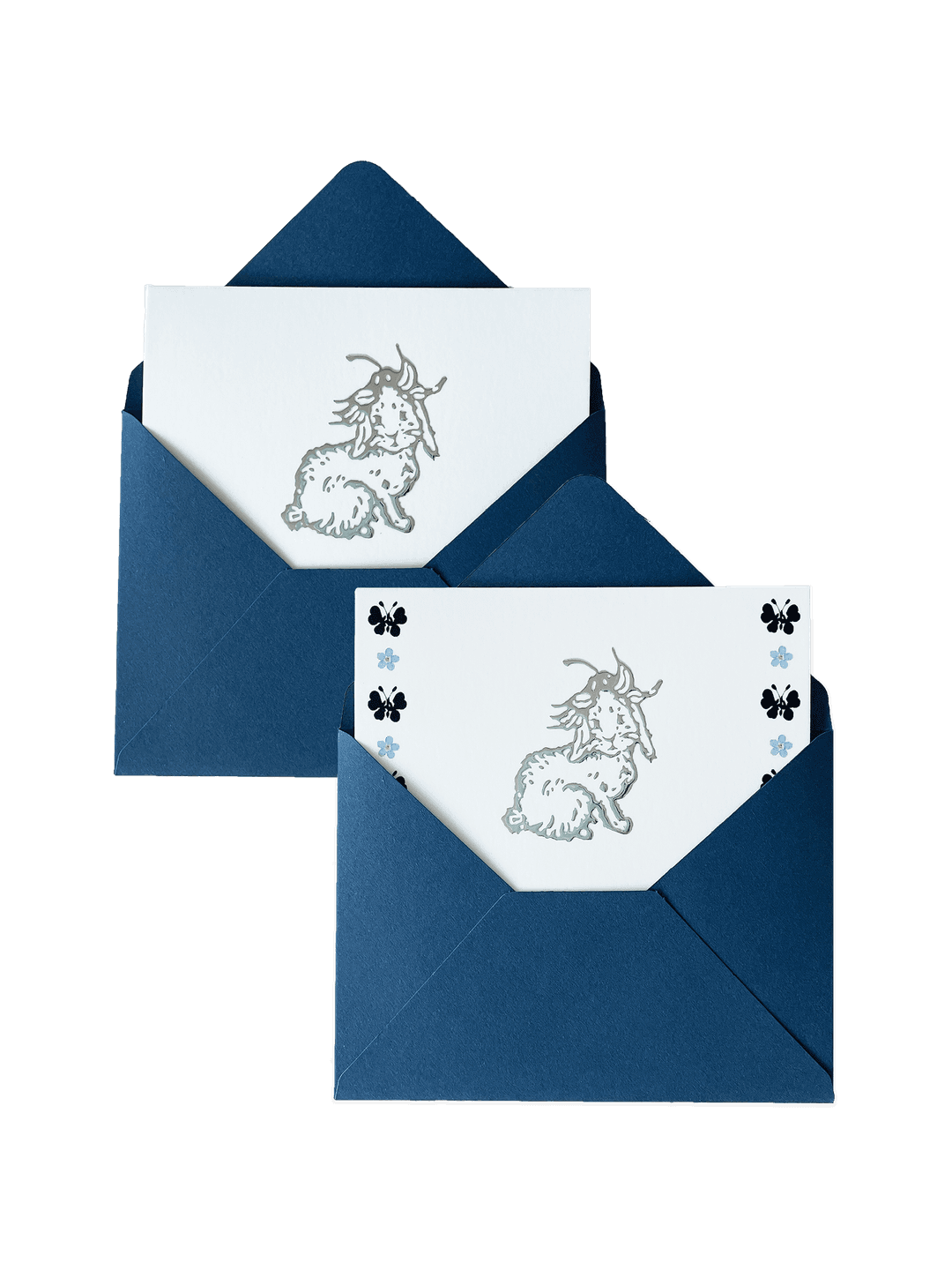 Greeting Card - Silver Rabbit