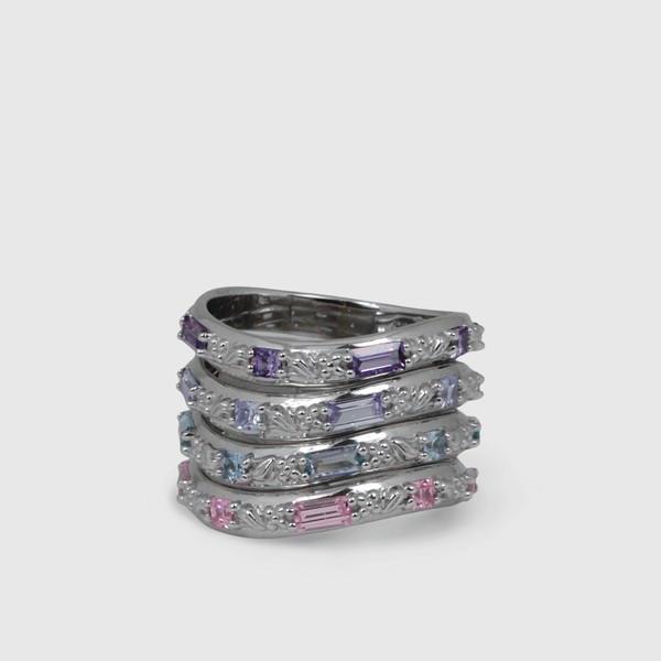 Victorian wave cubic miss ring 빅토리안 웨이브 큐빅 미스링