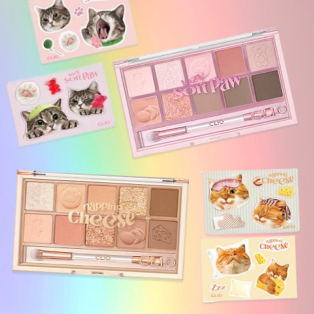 [본품+브러쉬+볼록스티커] NEW 코숏에디션 클리오 프로아이팔레트 코숏인서울 기획세트