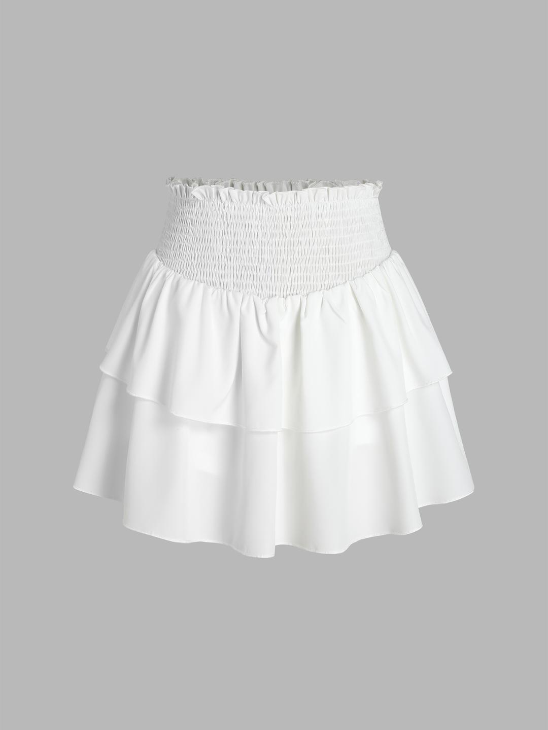 셔링 러플 탑어드 스코트