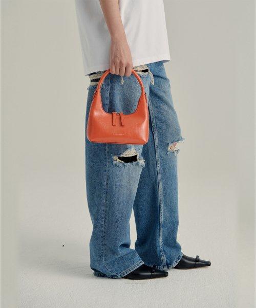 韓国商品/COSMOSS Wrinkle Pumpkin Leather Bag TRIPLE STORE ::
