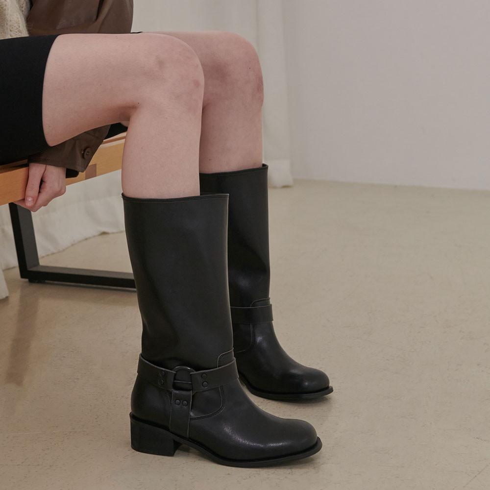 레브 바이커 롱부츠_black [5.5cm]