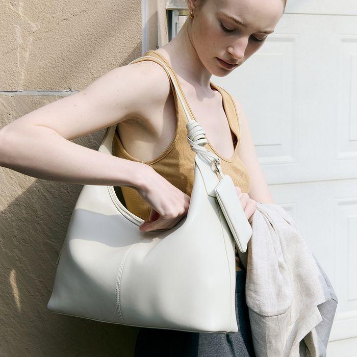 Veneta Hobo Bag Medium Cream