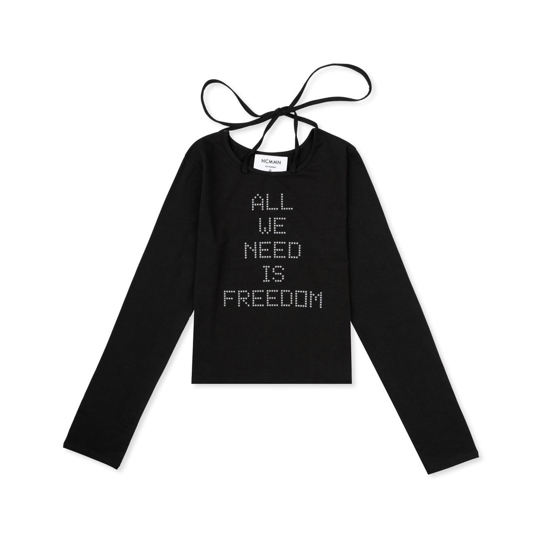 [WOMEN] RIBBON CROP LONGSLEEVE BK
