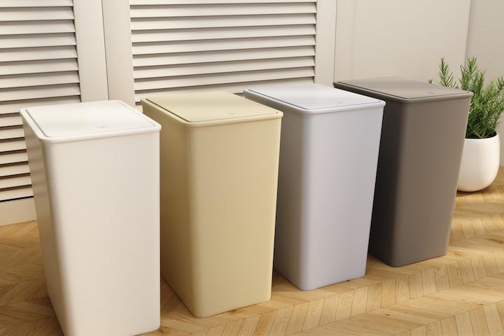 예쁘고 편리한 파스텔 컬러 슬림 원터치 쓰레기통 4colors