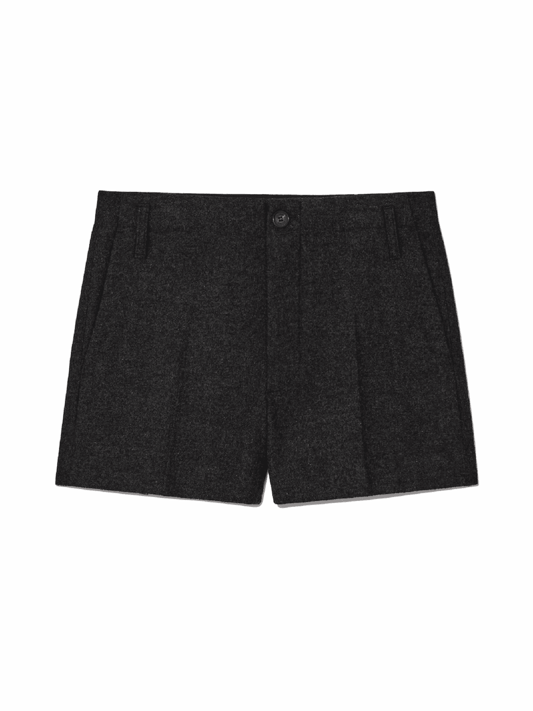 G WOOL MINI SHORTS (CHARCOAL)